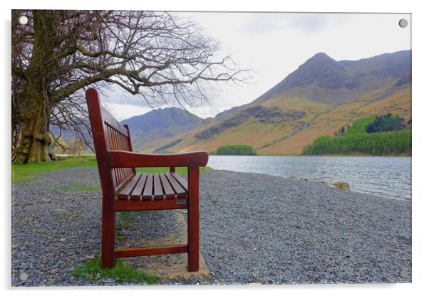                                BUTTERMERE BENCH Acrylic by Anthony Kellaway