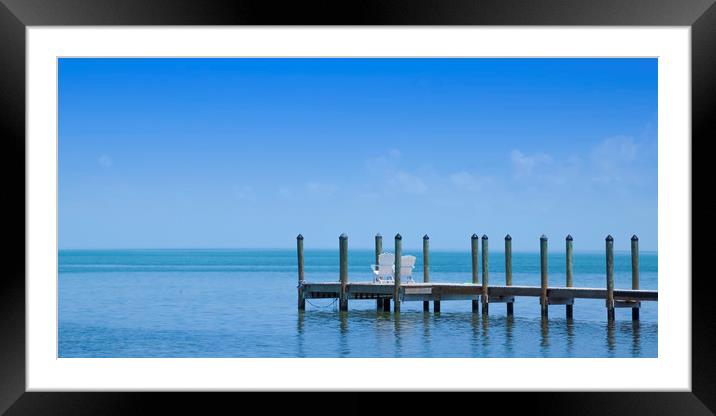 FLORIDA KEYS Quiet Place | panoramic view Framed Mounted Print by Melanie Viola