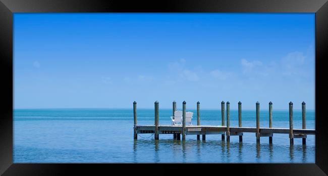 FLORIDA KEYS Quiet Place | panoramic view Framed Print by Melanie Viola