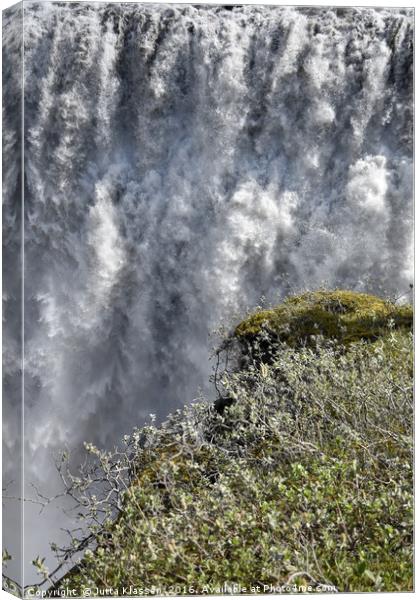 The force of a waterfall Canvas Print by Jutta Klassen
