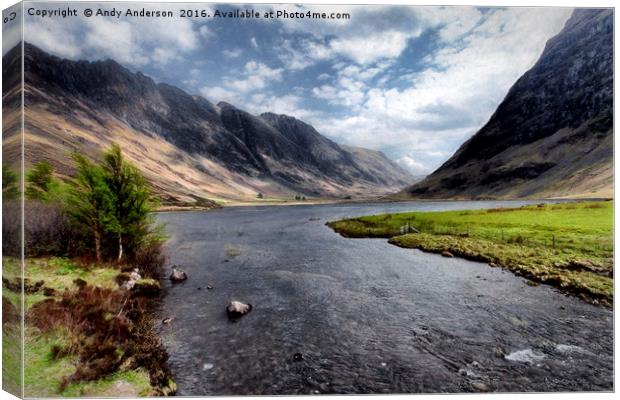 Moody Glencoe Canvas Print by Andy Anderson