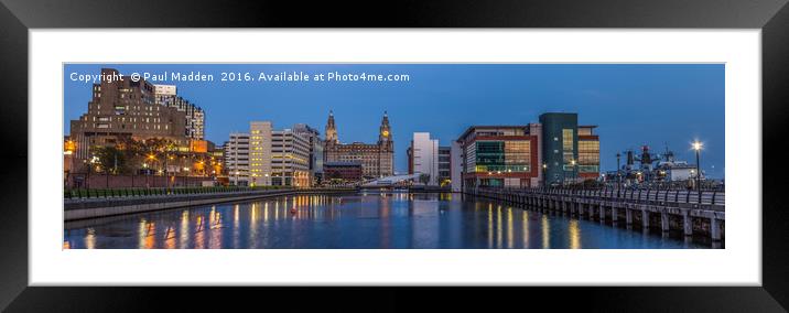 Princes Dock Panorama Framed Mounted Print by Paul Madden
