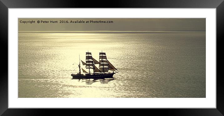 The Joy Of Sailing A Tall Ship Framed Mounted Print by Peter F Hunt