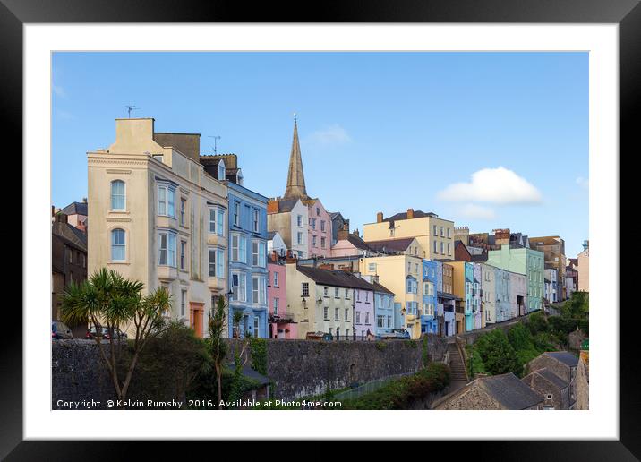 tenby town Framed Mounted Print by Kelvin Rumsby