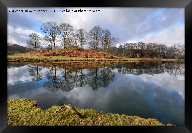 Reflections On The River Brathay Framed Print by Gary Kenyon