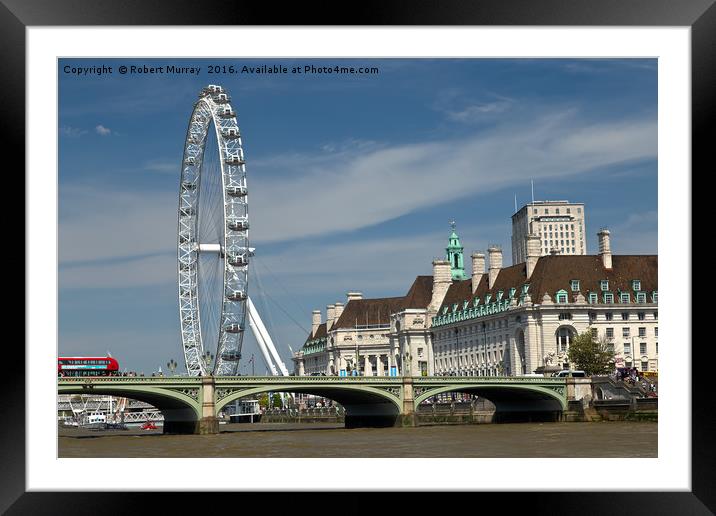 The London Eye Framed Mounted Print by Robert Murray