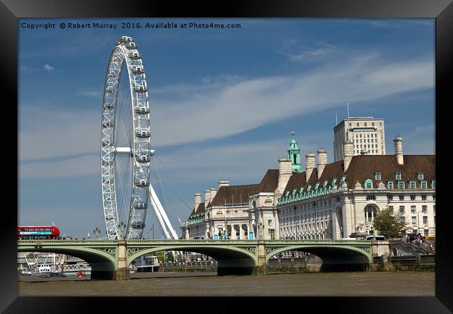 The London Eye Framed Print by Robert Murray
