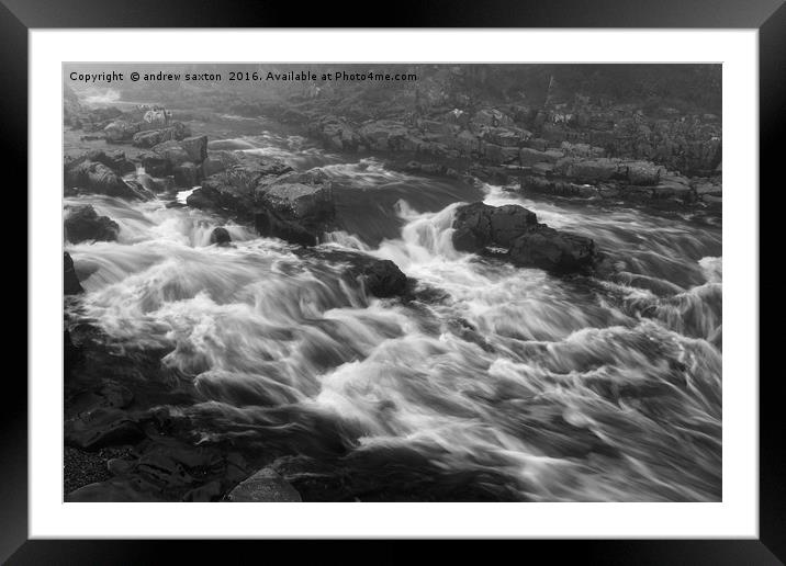 WHITE WATER Framed Mounted Print by andrew saxton