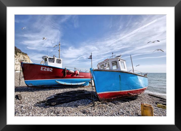 Fishing Boats At Beer Framed Mounted Print by Susie Peek