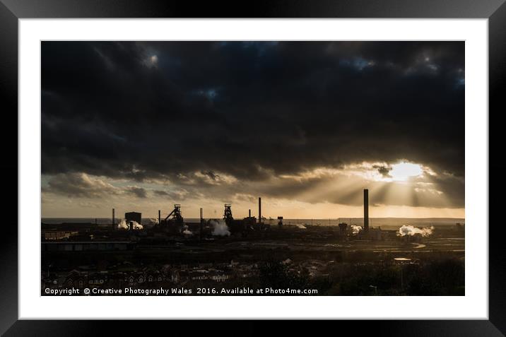 Port Talbot Steelworks Framed Mounted Print by Creative Photography Wales