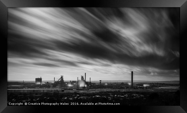 Port Talbot Steelworks Framed Print by Creative Photography Wales
