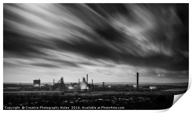 Port Talbot Steelworks Print by Creative Photography Wales