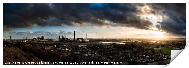 Port Talbot Steelworks Print by Creative Photography Wales