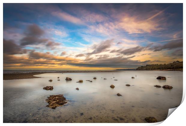 Woodside Sunset Print by Wight Landscapes