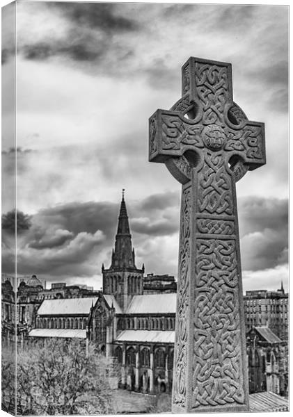 Celtic Cross Headstone Canvas Print by Antony McAulay