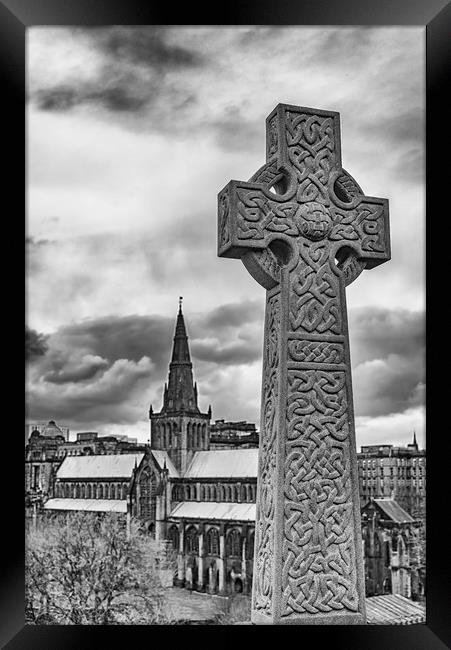 Celtic Cross Headstone Framed Print by Antony McAulay