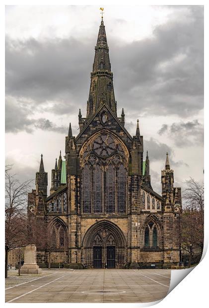 Glasgow Cathedral Front Entrance Print by Antony McAulay