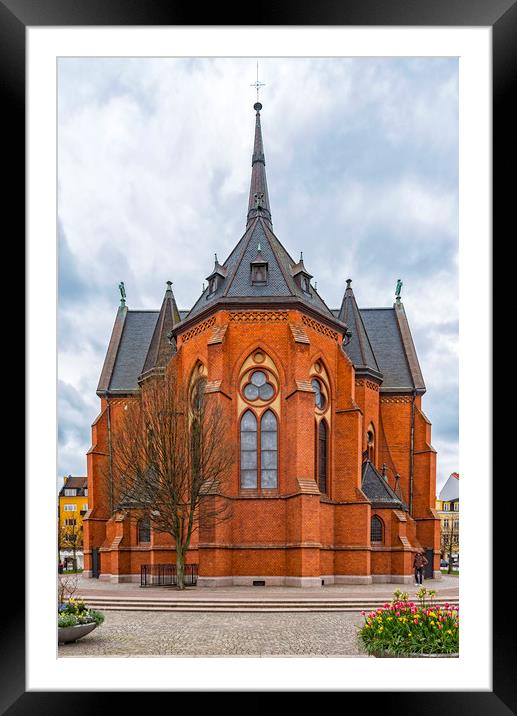Helsingborg Gustav Adolf Church Framed Mounted Print by Antony McAulay