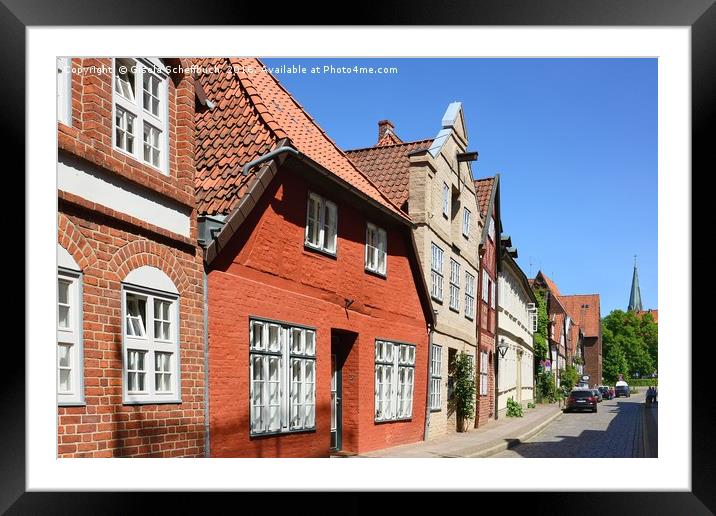 Historic Street in Lunenburg Framed Mounted Print by Gisela Scheffbuch