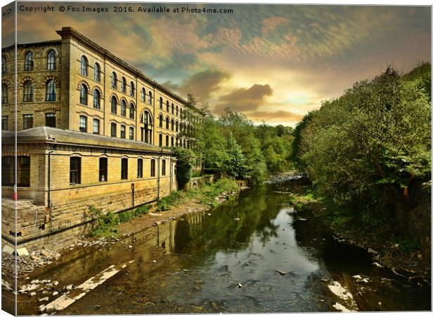 Waterside at summerseat Canvas Print by Derrick Fox Lomax