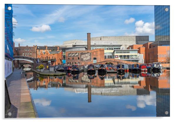 Views around Birmingham city centre Uk Acrylic by Gail Johnson