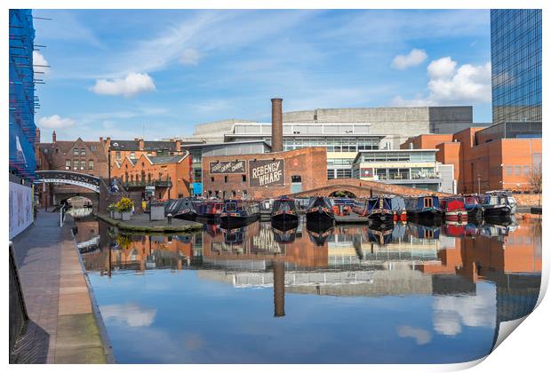 Views around Birmingham city centre Uk Print by Gail Johnson