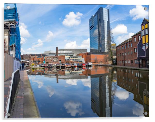 Views around Birmingham city centre Uk Acrylic by Gail Johnson
