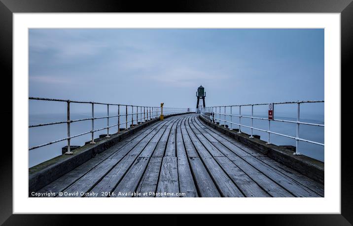 Whitby boardwalk Framed Mounted Print by David Oxtaby  ARPS