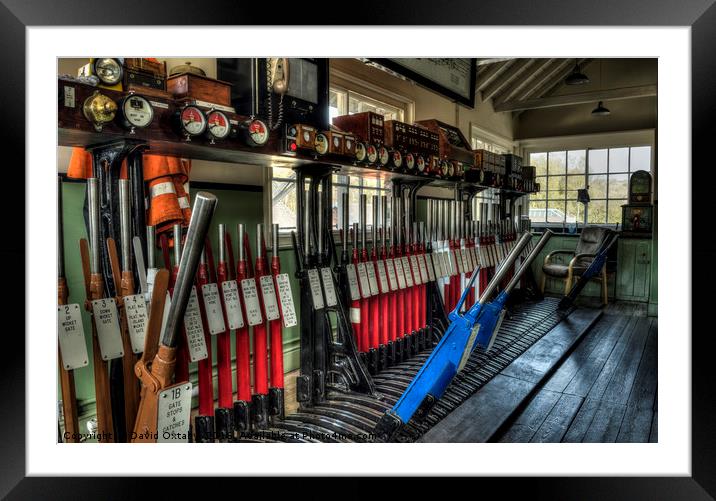 In the signalbox Framed Mounted Print by David Oxtaby  ARPS