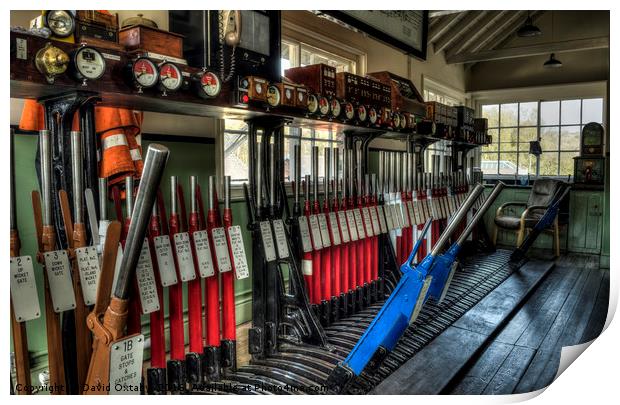 In the signalbox Print by David Oxtaby  ARPS