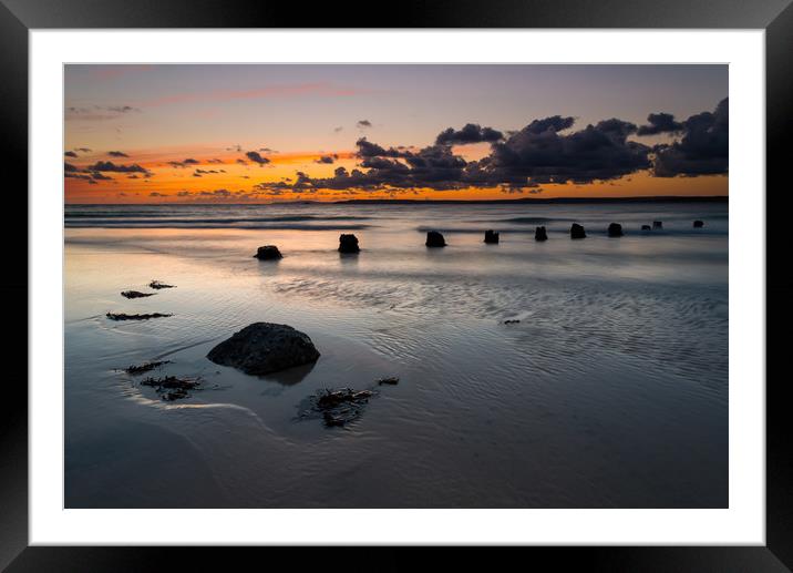 St Ives at low tide Framed Mounted Print by Michael Brookes