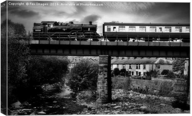 Steam Locomotive 80080 Canvas Print by Derrick Fox Lomax