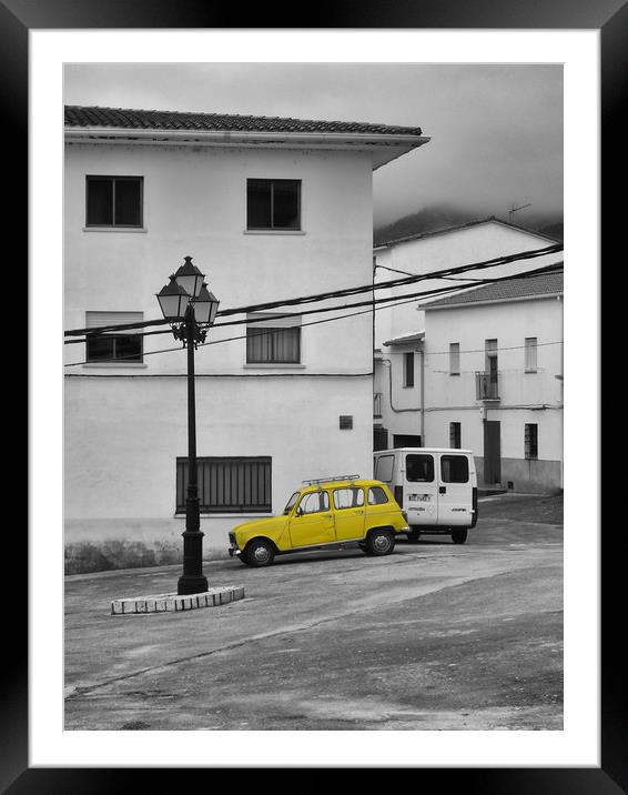 Yellow car Framed Mounted Print by Igor Krylov