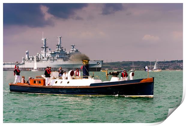Steam Pinnace 199 Print by Wight Landscapes
