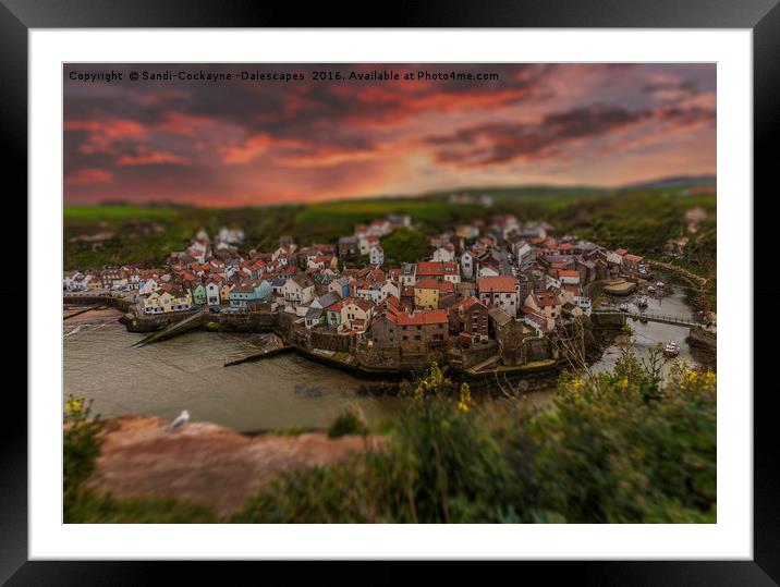 Staithes Toy Town Tilt & Shift! Framed Mounted Print by Sandi-Cockayne ADPS