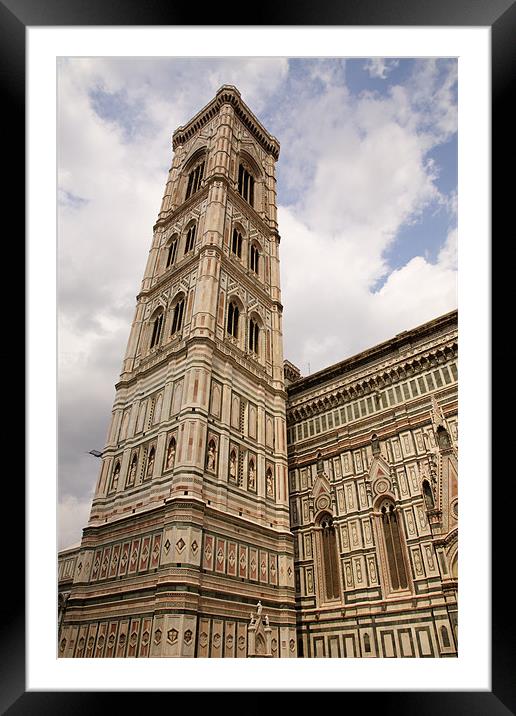 The neo-gothic facade of the Duomo in Florence Framed Mounted Print by Ian Middleton