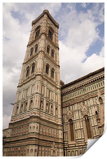 The neo-gothic facade of the Duomo in Florence Print by Ian Middleton