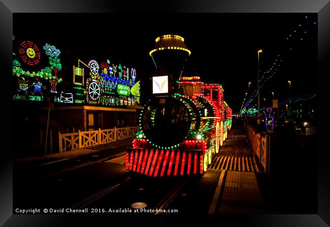 Blackpool illuminated Tram Framed Print by David Chennell