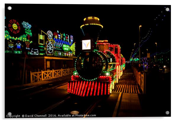 Blackpool illuminated Tram Acrylic by David Chennell