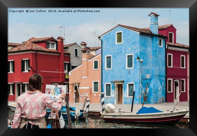 A Picture of Burano Framed Print by Ian Collins