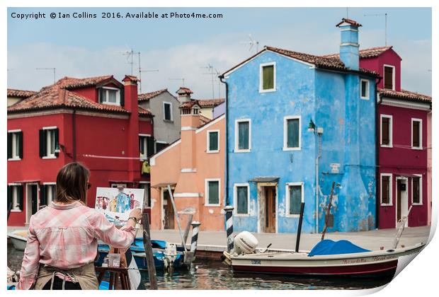 A Picture of Burano Print by Ian Collins
