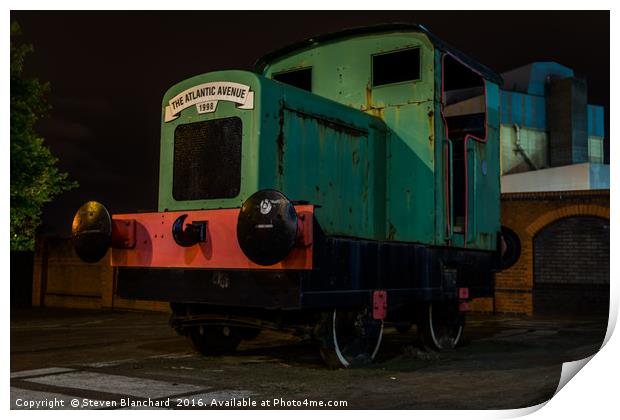 Old dock train Print by Steven Blanchard