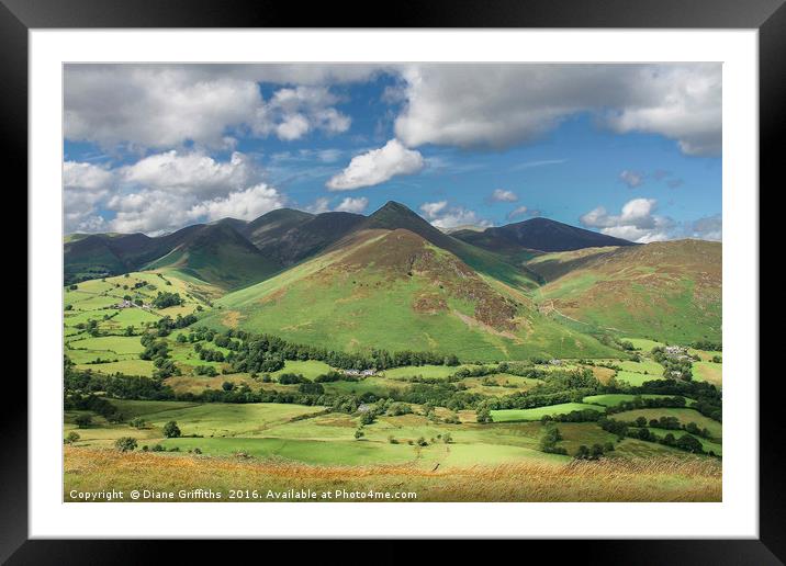 View on Catbells Walk, Keswick Framed Mounted Print by Diane Griffiths