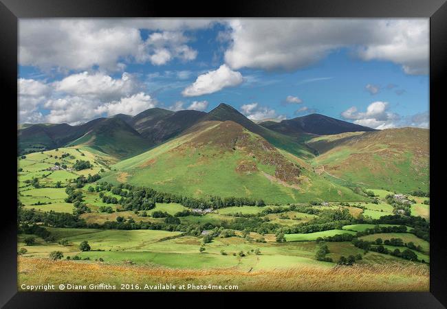 View on Catbells Walk, Keswick Framed Print by Diane Griffiths