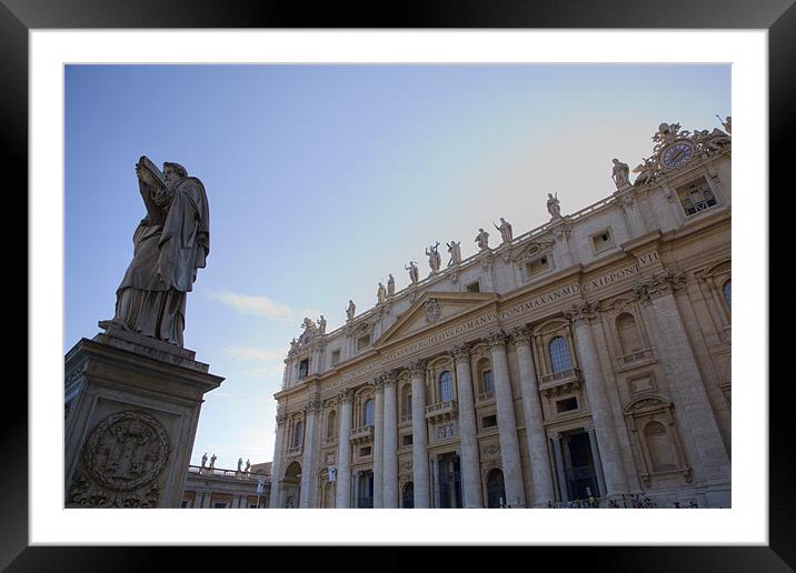 Saint Peters Basilica, Vatican City, Rome, Italy Framed Mounted Print by Ian Middleton