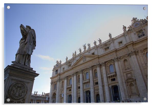 Saint Peters Basilica, Vatican City, Rome, Italy Acrylic by Ian Middleton