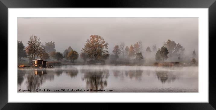 Autumn Misty Morning Framed Mounted Print by Rick Penrose