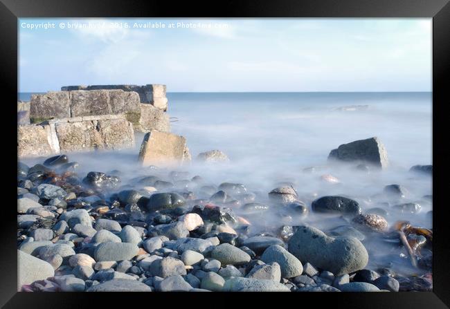 Buckhaven Harbour 2 Framed Print by bryan hynd