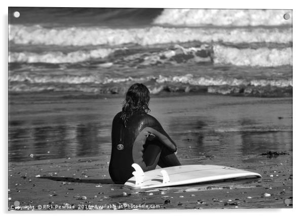 Surfer Girl Acrylic by Rick Penrose