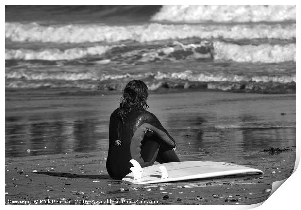 Surfer Girl Print by Rick Penrose
